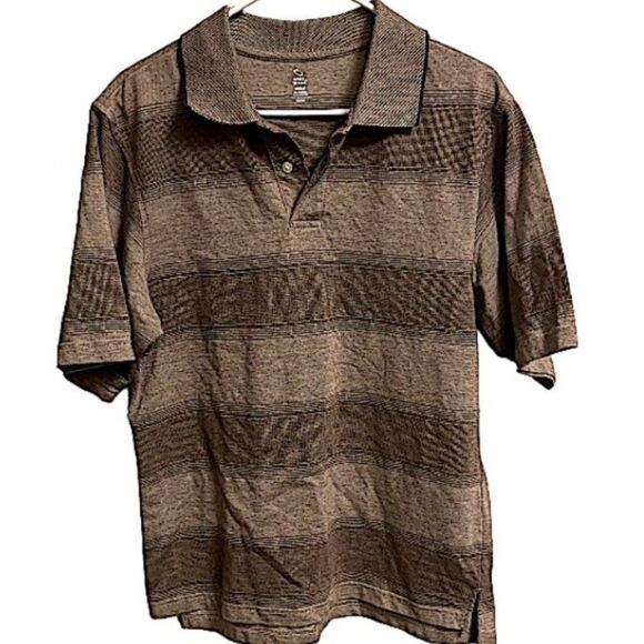 Open Trails Mens Size Medium Polo Golf Shirt Classiccore Striped Basic Retro - Picture 1 of 7